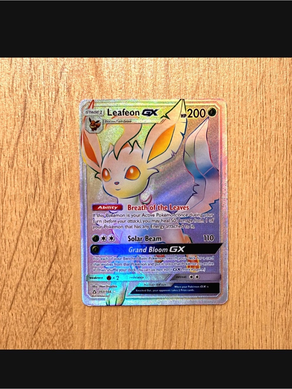Leafeon GX secret rare customized card